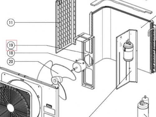 Запчасть DAIKIN 1833652 F/MOTOR BRACKET