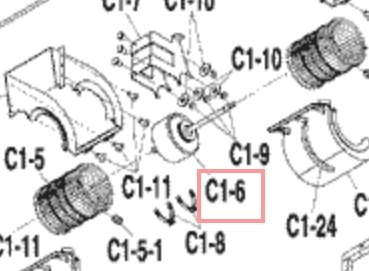 Запчасть DAIKIN 1863615 FAN MOTOR 940 8P 350B-28 DMUD04JC01DK