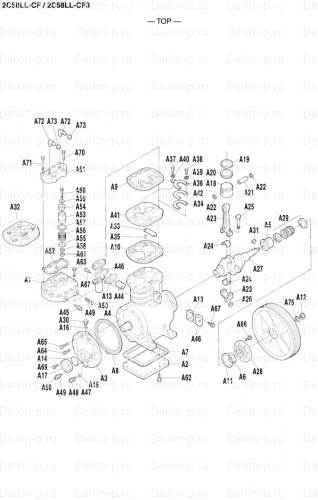 Запчасть DAIKIN 196048 COMPRESSOR 2C582LE