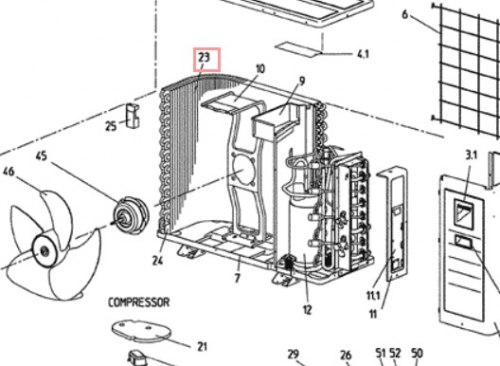 Запчасть DAIKIN 218023P CONDENSER MA56D