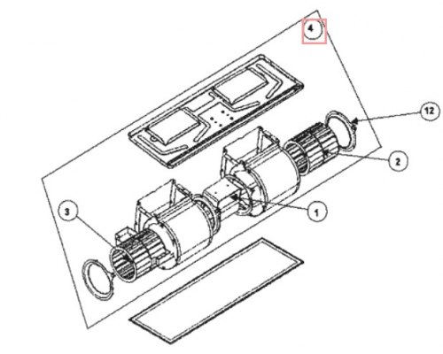 Запчасть DAIKIN 411111P FAN ASSEMBLY FW*04C