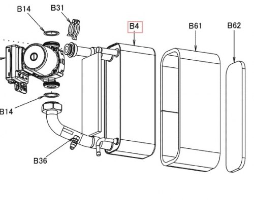 Запчасть DAIKIN 5013653 HEATEXCHANGER ASSY 16KW