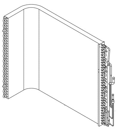 Запчасть DAIKIN 5017011 PLATE FINNED COIL HEAT EXCH.ASY (L-BENT)