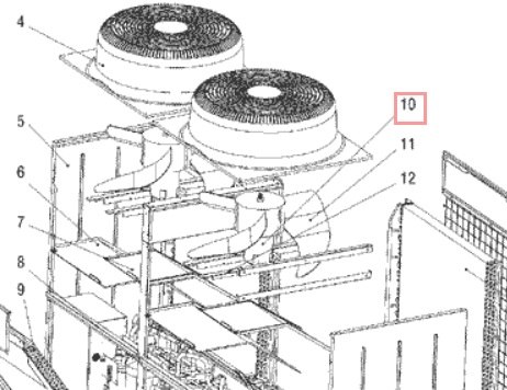 Запчасть DAIKIN 6015134 MOTOR YDK900 - 6/10 AC - 4 YA