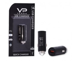 Зарядное устройство Veron 1 USB 3A "Пуля"