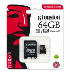 Micro SD Kingston 64GB UHS-1 10кл