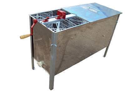 Стол для распечатки рамок, совмещенный с медогонкой из оцинковки