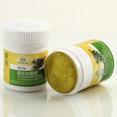 Мазь восковая на кедровой живице с пчелиным подмором 40 гр
