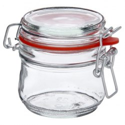 Банка стеклянная 250 мл, с крышкой
