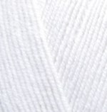 Alize Lanagold Fine, цвет 55 белый Alize 49% шерсть, 51% акрил, длина в мотке 390 м.
