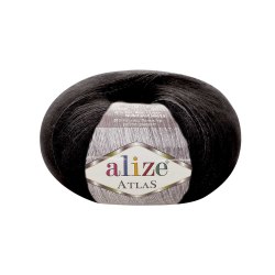 Alize Atlas цвет 60 черный Alize 49% шерсть, 51% полиэстер, длина 250 м в мотке