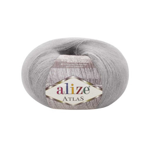 Alize Atlas цвет 200 светло серый Alize 49% шерсть, 51% полиэстер, длина 250 м в мотке