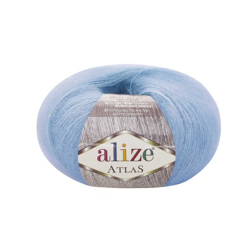 Alize Atlas цвет 549 голубая роза Alize 49% шерсть, 51% полиэстер, длина 250 м в мотке