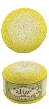 Alize Bella Ombre Batik, цвет 7414 лимон Alize 100% хлопок. Длина в мотке 900 м.