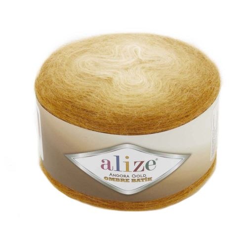Alize Angora Gold Ombre Batik цвет 7358 горчичный Alize 20% шерсть, 80% акрил, длина 825 м в мотке