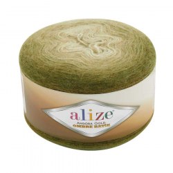 Alize Angora Gold Ombre Batik цвет 7355 оливка Alize 20% шерсть, 80% акрил, длина 825 м в мотке
