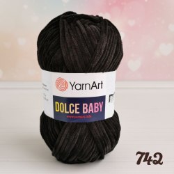 YarnArt Dolce Baby цвет 742 черный Yarn Art 100% микрополиэстер, длина 85 м в мотке