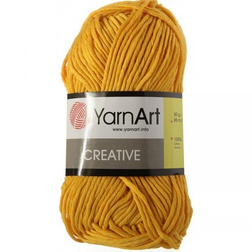 Yarn Art Creative. цвет 228 желтый. 4 мотка!!! Yarn Art 100% хлопок, длина в мотке 85 м.