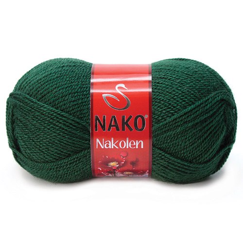 Nako Nakolen цвет 3601 изумруд. Остаток 5 мотков!!! Nako 49% шерсть, 51% премиум акрил, длина в мотке 210 м.