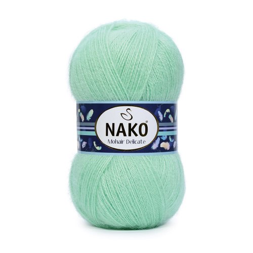 Nako Mohair Delicate цвет 3415 нежная зелень Nako 5% мохер, 10% шерсть, 85% акрил. Моток 100 гр. 500 м.
