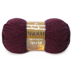 Nako Superlambs Special цвет 21283 черно-бордовый меланж. Остаток 5 мотков!!! Nako 49% шерсть, 51% акрил, длина в мотке 200 м.