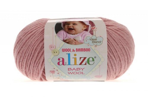 Alize Baby Wool цвет 161 пудра Alize 40% шерсть, 20% бамбук, 40% акрил. Моток 50 гр. 175 м.