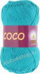 Vita Cotton Coco цвет 4315 бирюзовый Vita Cotton 100% мерсеризированный хлопок, длина 240 м в мотке (Индия)