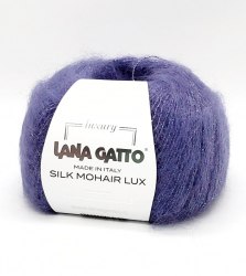 Пряжа Lana Gatto Silk Mohair Lux цвет 9373 Lana Gatto 78% супер кид мохер, 14% шелк, 4% полиамид, 4% полиэстер. Моток 25 гр. 210 м.