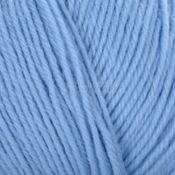 Детский каприз цвет 05 голубой ООО Пехорский текстиль 50% шерсть мериноса, 50% фибра, длина в мотке 175 м.