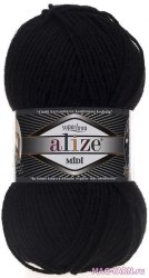Alize Superlana Midi цвет 60 черный Alize 25% шерсть, 75% акрил, длина в мотке 170 м.