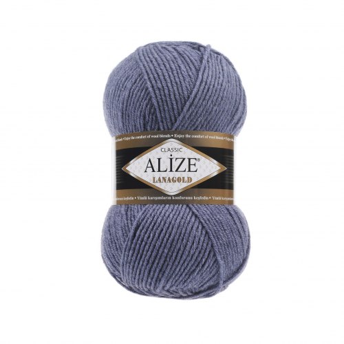 Alize Lanagold, цвет 203 джинс меланж Alize 49% шерсть, 51% акрил, длина в мотке 240 м.