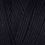 Yarn Art Macrame Cotton цвет 750 черный Yarn Art 80% хлопок, 20% полиэстер, длина в мотке 225 м.