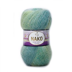 Nako Mohair Delicate Color Flow цвет 28086 Nako 5% мохер, 10% шерсть, 85% премиум акрил, длина в мотке 500 м.
