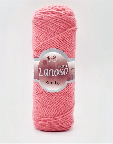 Lanoso Bonito цвет 938 розовый Lanoso 49% шерсть, 51% премиум акрил, длина в мотке 300 м.