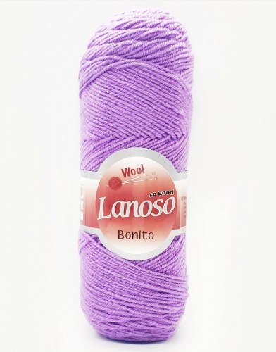 Lanoso Bonito цвет 965 сиреневый Lanoso 49% шерсть, 51% премиум акрил, длина в мотке 300 м.