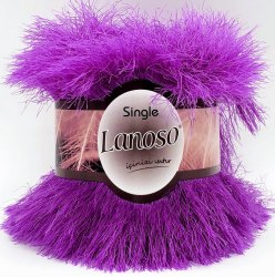 Lanoso Single цвет 945 фиолетовый Lanoso 90 % полиамид, 10% полиэстер. Моток 100 гр. 70 м.