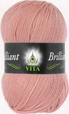 Vita Brilliant цвет 5121 пудра Yarn Art 45% шерсть ластер, 55% акрил, длина в мотке 380 м.