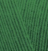 Alize Lanagold Fine, цвет 118 темно зеленый Alize 49% шерсть, 51% акрил, длина в мотке 390 м.