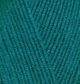 Alize Lanagold Fine, цвет 640 павлиновая зелень Alize 49% шерсть, 51% акрил, длина в мотке 390 м.
