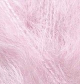 Alize Mohair Classic New цвет 275 светло розовый Alize 25% мохер, 24% шерсть, 51% акрил, длина в мотке 200 м.
