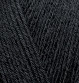 Alize Superwash цвет 60 черный Alize 75% шерсть, 25% полиакрил, длина в мотке 425 м.