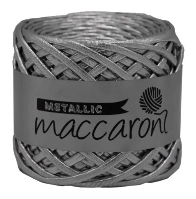 Maccaroni Metallic 01 серебро Maccaroni 100% металлик, Вес мотка 225-250 гр. Длина нити 60 м.