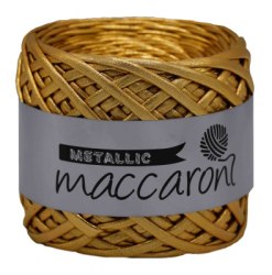 Maccaroni Metallic 03 золото Maccaroni 100% металлик, Вес мотка 225-250 гр. Длина нити 60 м.