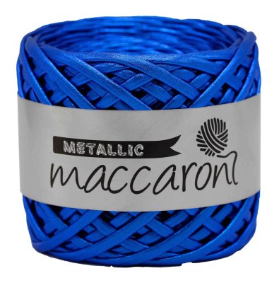 Maccaroni Metallic 04 синий Maccaroni 100% металлик, Вес мотка 225-250 гр. Длина нити 60 м.