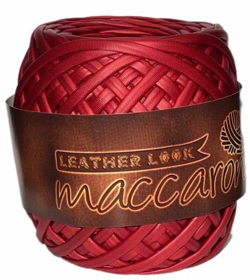 Maccaroni Leather Look 06 красный Maccaroni 100 % кожа, длина в мотке 50 м. 170 гр.