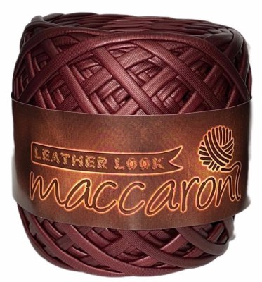 Maccaroni Leather Look 07 бордо Maccaroni 100 % кожа, длина в мотке 50 м. 170 гр.