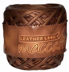 Maccaroni Leather Look 08 кофе Maccaroni 100 % кожа, длина в мотке 50 м. 170 гр.