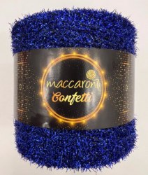 Maccaroni Confetti 04 синий Maccaroni 100 % металлик, длина в мотке 160 м. 200 гр.