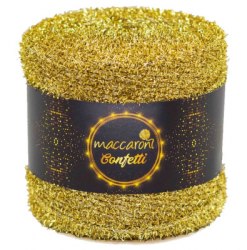 Maccaroni Confetti 06 золото Maccaroni 100 % металлик, длина в мотке 160 м. 200 гр.