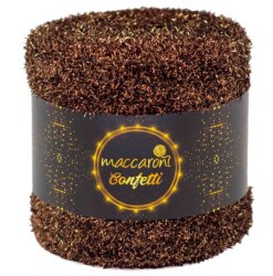 Maccaroni Confetti 07 коричневый Maccaroni 100 % металлик, длина в мотке 160 м. 200 гр.